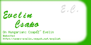 evelin csapo business card